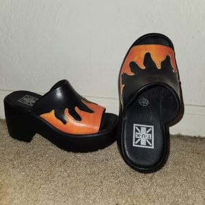 Rare T.U.K Flame Bubble Mules